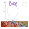 Colorful Bride Letter Alloy Headband Electroplated Letter Hair Band For Children Photography And Wedding
