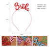 Colorful Bride Letter Alloy Headband Electroplated Letter Hair Band For Children Photography And Wedding