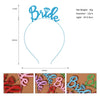 Colorful Bride Letter Alloy Headband Electroplated Letter Hair Band For Children Photography And Wedding