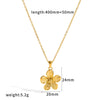 Colorful Drip Oil Flower Earring Necklace Jewelry Set In 18K Gold Stainless Steel With Little Fresh Floral Style