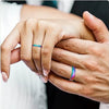 Colorful Electroplated Tungsten Steel Geometric Smooth Plain Couple Rings Unisex Fashion Jewelry Wholesale