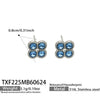 Colorful Four Leaf Flower Necklace And Earrings Jewelry Set In Stainless Steel With Gold Plated Finish Zircon Pendant And Snake Bone Chain For Women