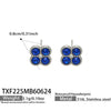 Colorful Four Leaf Flower Necklace And Earrings Jewelry Set In Stainless Steel With Gold Plated Finish Zircon Pendant And Snake Bone Chain For Women
