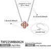 Colorful Four Leaf Flower Necklace And Earrings Jewelry Set In Stainless Steel With Gold Plated Finish Zircon Pendant And Snake Bone Chain For Women