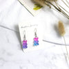 Colorful Gradient Bear Earrings Cute Cartoon Animal Earrings For Women Plastic Resin Statement Jewelry