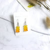 Colorful Gradient Bear Earrings Cute Cartoon Animal Earrings For Women Plastic Resin Statement Jewelry