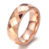 Colorful Gradient Electroplated Tungsten Steel Geometric Couple Rings With Minimalist Unisex Design Wholesale Jewelry