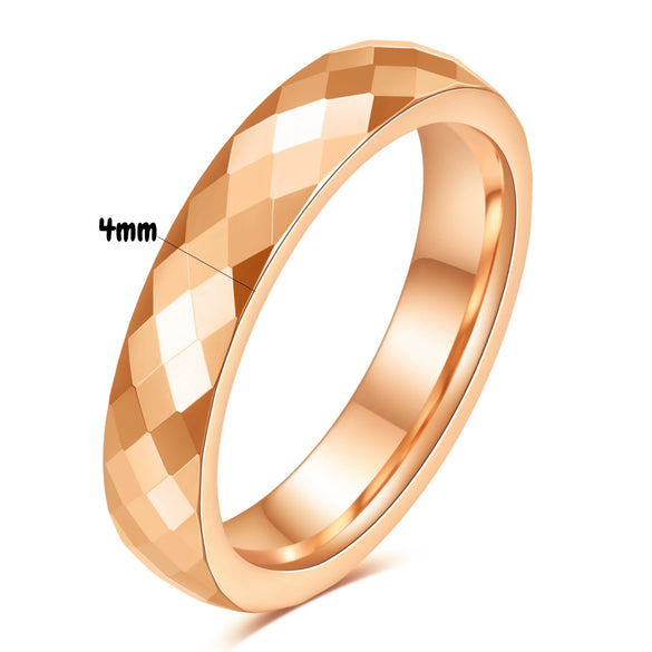 Colorful Gradient Electroplated Tungsten Steel Geometric Couple Rings With Minimalist Unisex Design Wholesale Jewelry