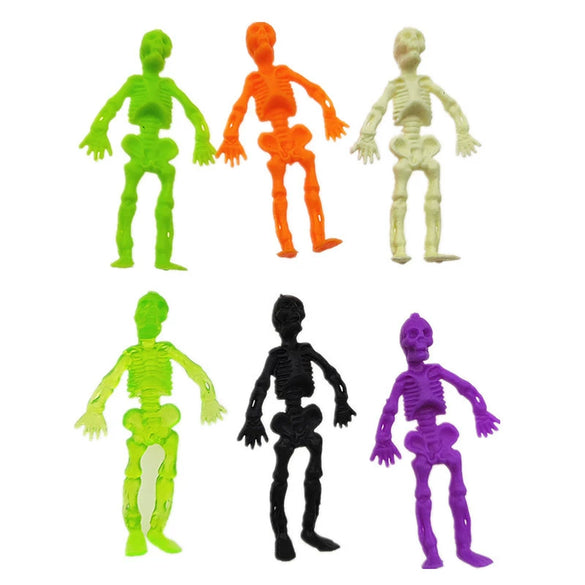 Colorful Plastic Skull And Ghost Trick Ring Doll Toy For Children Halloween Novelty Toy