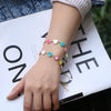 Colorful Smiley Heart Shaped Copper Bracelet For Women Simple Bohemian Geometric Electroplated Couple Jewelry