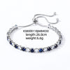 Colorful Zircon Glass Inlaid Light Luxury Style Copper Golden Plated Tennis Chain Bracelet For Women
