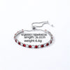 Colorful Zircon Glass Inlaid Light Luxury Style Copper Golden Plated Tennis Chain Bracelet For Women