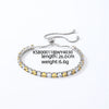 Colorful Zircon Glass Inlaid Light Luxury Style Copper Golden Plated Tennis Chain Bracelet For Women