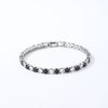 Colorful Zircon Glass Inlaid Light Luxury Style Copper Golden Plated Tennis Chain Bracelet For Women
