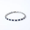 Colorful Zircon Glass Inlaid Light Luxury Style Copper Golden Plated Tennis Chain Bracelet For Women