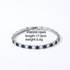 Colorful Zircon Glass Inlaid Light Luxury Style Copper Golden Plated Tennis Chain Bracelet For Women