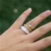 Combination Oil Drop Ring Alloy Electroplated Geometric Style Unisex