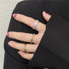 Combination Oil Drop Ring Alloy Electroplated Geometric Style Unisex
