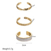 Combination Oil Drop Ring Alloy Electroplated Geometric Style Unisex