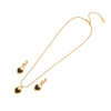 Commute Heart Shape Stainless Steel Plating Gold Plated Jewelry Set