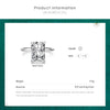 Commute Rectangle Sterling Silver Plating Inlay Zircon Rhodium Plated Rings