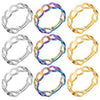 Wholesale Jewelry Commute Solid Color 304 Stainless Steel 18K Gold Plated Plating Rings
