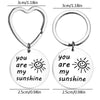 Commute Sun Letter 304 Stainless Steel Carving Silver Plated Keychain