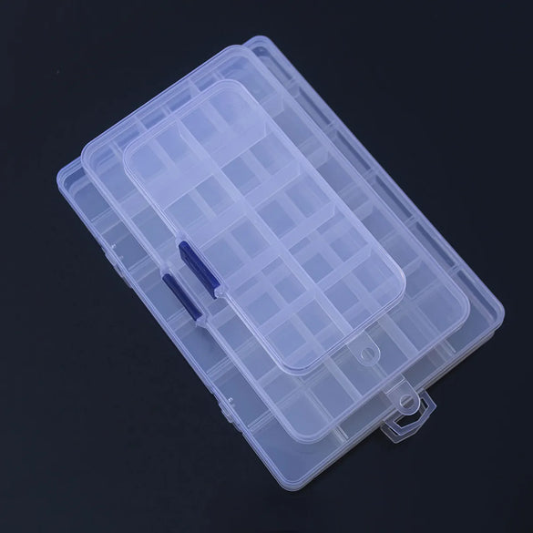 Compartment Plastic Desktop Storage Transparent Jewelry Packing Box