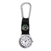 Compass Carabiner Nurse Watch Simple Fashion Leisure Watch With Round Dial And Canvas Strap And Alloy Case