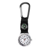 Compass Carabiner Nurse Watch Simple Fashion Leisure Watch With Round Dial And Canvas Strap And Alloy Case