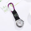 Compass Carabiner Nurse Watch Simple Fashion Leisure Watch With Round Dial And Canvas Strap And Alloy Case