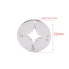 Compass Disc Pendant Jewelry Accessories Stainless Steel Fine Polished