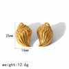 Conch Titanium Steel Stainless Steel Electroplated Women's Exaggerated Natural Style Earrings