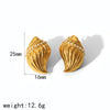 Conch Titanium Steel Stainless Steel Electroplated Women's Exaggerated Natural Style Earrings