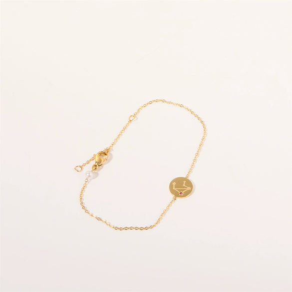Constellation Bracelet Titanium Steel Furnace Vacuum Electroplated 18K True Gold With Diamonds