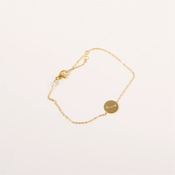 Constellation Bracelet Titanium Steel Furnace Vacuum Electroplated 18K True Gold With Diamonds