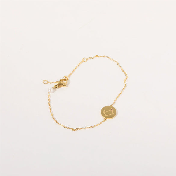 Constellation Bracelet Titanium Steel Furnace Vacuum Electroplated 18K True Gold With Diamonds