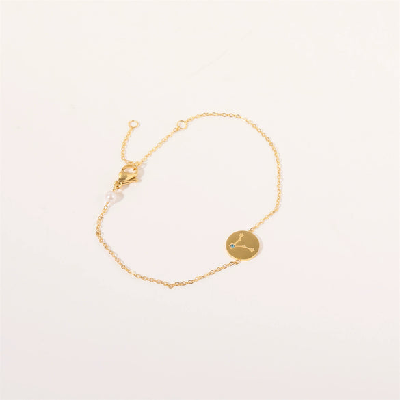 Constellation Bracelet Titanium Steel Furnace Vacuum Electroplated 18K True Gold With Diamonds