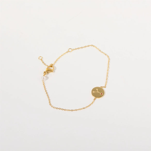 Constellation Bracelet Titanium Steel Furnace Vacuum Electroplated 18K True Gold With Diamonds