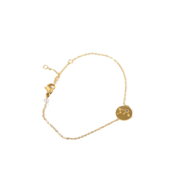 Constellation Bracelet Titanium Steel Furnace Vacuum Electroplated 18K True Gold With Diamonds