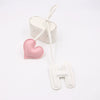 Contrast Color Letter Love Artificial Leather Bag With Diy Knot Lanyard Pendant Accessories Featuring Little Bear Pig Small Animal Patterns And Electroplating Processing