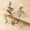 Cool Punk Style Unisex Snake Pattern Ring Set Alloy Electroplated