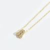 Copper 14K Gold Plated Vintage Style Simple Style Commute Inlay Letter Zircon Pendant Necklace