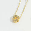 Copper 14K Gold Plated Vintage Style Simple Style Commute Inlay Letter Zircon Pendant Necklace