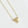 Copper 14K Gold Plated Vintage Style Simple Style Commute Inlay Letter Zircon Pendant Necklace