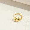 Copper 14K Gold Plated Vintage Style Simple Style Commute Inlay Round Fish Zircon Open Rings