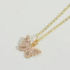 Copper 14K Gold Plated Vintage Style Simple Style Plating Inlay Butterfly Zircon Pendant Necklace