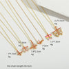Copper 14K Gold Plated Vintage Style Simple Style Plating Inlay Butterfly Zircon Pendant Necklace