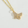 Copper 14K Gold Plated Vintage Style Simple Style Plating Inlay Butterfly Zircon Pendant Necklace
