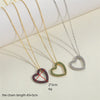 Copper 14K Gold Plated White Gold Plated Vintage Style Heart Shape Inlay Zircon Pendant Necklace